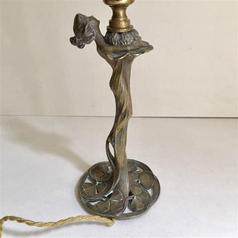 Art Nouveau Woman Flower Lamp Bronze Catawiki