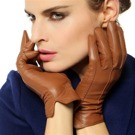 Warmen Classic Women S Simple Style Winter Warm 100 Lambskin Genuine Leather Gloves Fashion