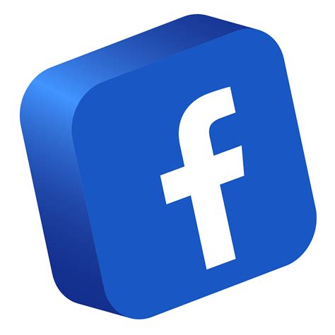 Facebook Logo 3d Button Social Media Png 3 Stendy Mallet