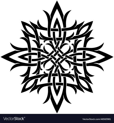 Stylized Victorian Gothic Ornament Royalty Free Vector Image
