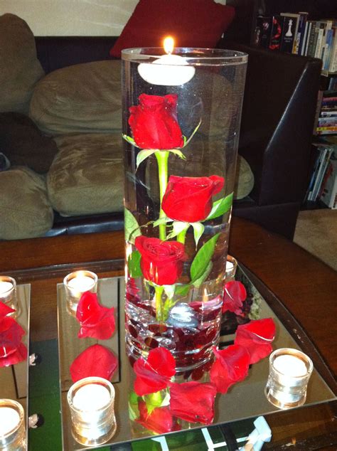 Submerged Rose Centerpiece Red Roses Centerpieces Red Centerpieces