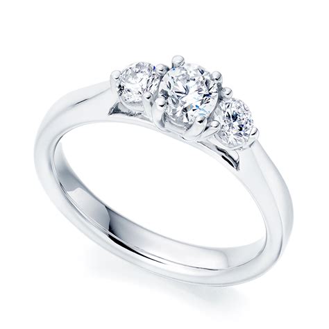 Available in 4 metals the hearts on fire difference. Platinum Trilogy Diamond Engagement Ring from Berry's ...