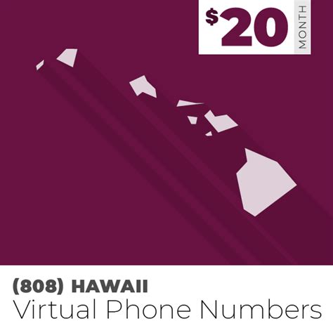 808 Area Code Phone Numbers For Business 30month