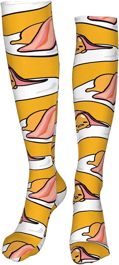 Djngn Gudetama Unisex Fashion Thigh High Socks Warm Long Tube Stockings Sports Gym Yoga Sports