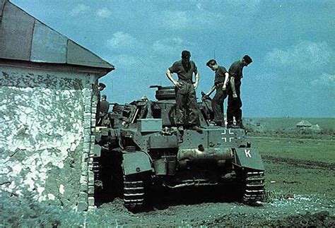 German World War 2 Colour Rear Of Panzer Iv Tank In Russia 1943