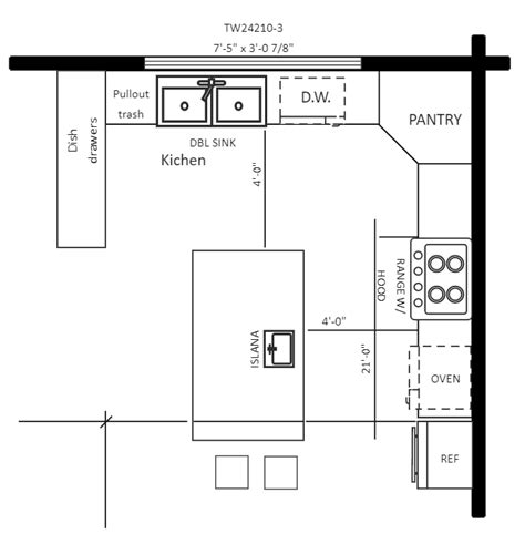 Free Editable Kitchen Layouts | EdrawMax Online