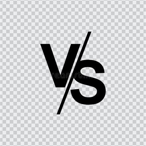 Vs Versus Letters Vector Logo Isolated On Transparent Background Vs