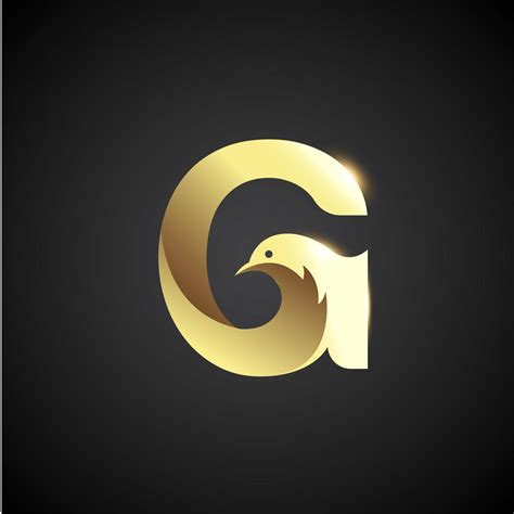 Gold Letter G With Dove Logo Concept Vector Art At Vecteezy