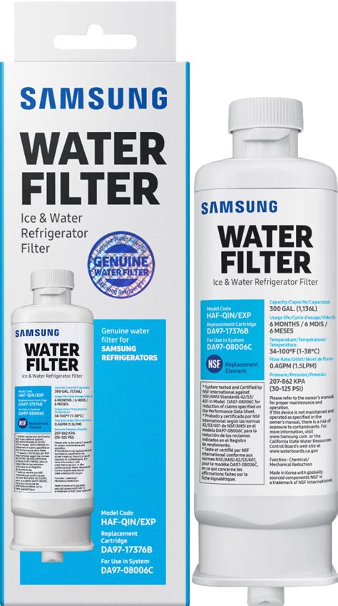 Water Filter For Select Samsung Refrigerators White Haf Qin Best Buy