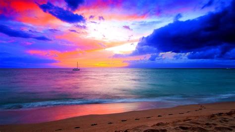 Colorful Beach Sunset Wallpapers Top Free Colorful Beach Sunset