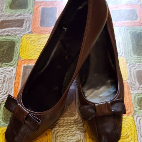 Trueform 1960s 2 Tone Brown Striped Mod Shoes With Bow Uk Etsy