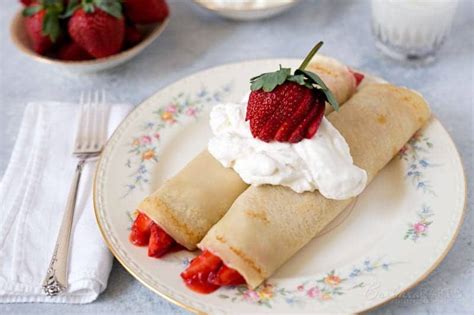 Can be made sweet or savory. Strawberry Crepe Recipe | Barbara Bakes