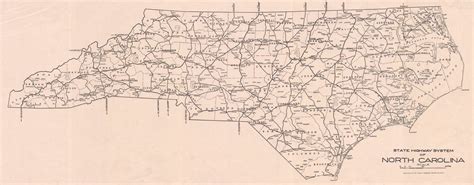 North Carolina Roads And Highways Nc Road Map 1932