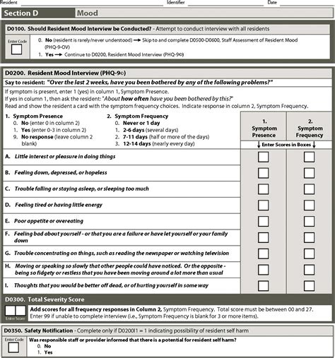 Mds Section F Printable Form Printable Forms Free Online