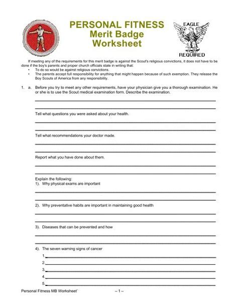 Boy Scout Physical Form Fillable Pdf Printable Forms Free Online