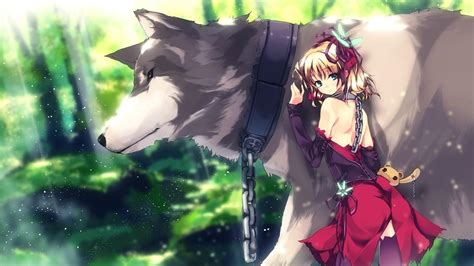 Anime Girl Wolf Wallpapers Wallpaper Cave