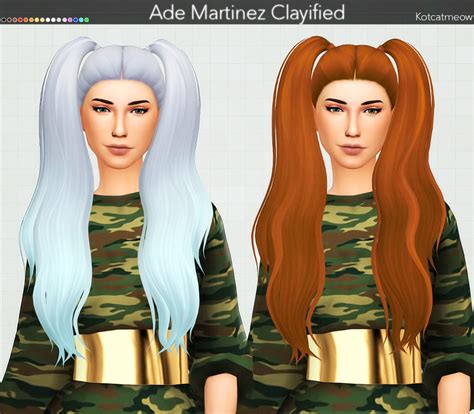 Sims 4 Hairs ~ Kot Cat Ade Martinez Hair Clayified