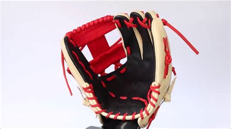 44 Pro Custom Baseball Gloves Signature Series Bone Black Red I Web