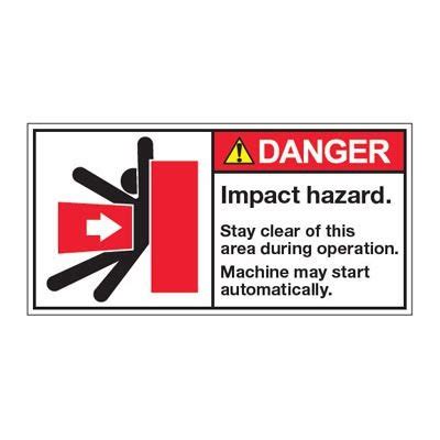 ANSI Z535 Safety Labels Impact Hazard Seton
