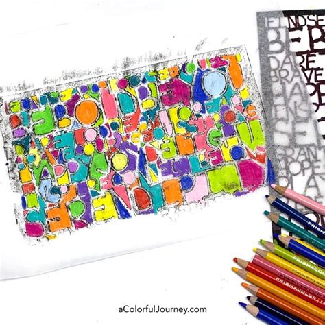 Stencil Crayon Rubbing Tutorial Carolyn Dube 3 Carolyn Dube
