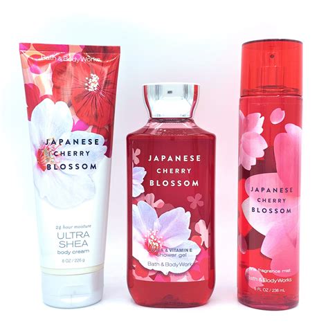Bath And Body Works Japanese Cherry Blossom Body Cream Shower Gel And