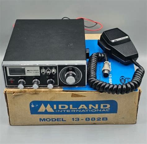 Vtg 1975 Midland 23 Channel Cb Radio Model 13 882b Wbox And Instructions