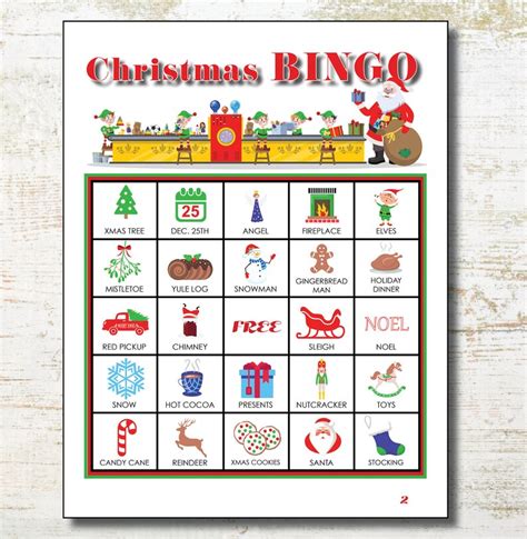 Christmas Bingo 30 Unique Cards Great For Christmas Or Etsy