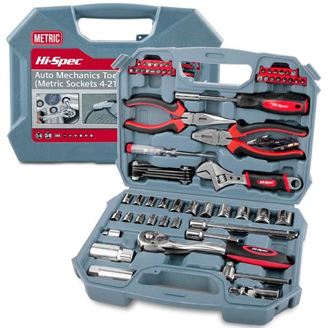 Hi Spec 67pc Metric Auto Mechanics Tool Kit Set Complete Essential