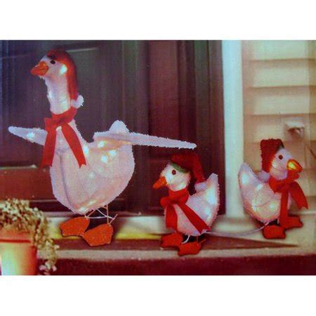 Show off your holiday spirit with our artful lawn decorations. 3-Piece Goose Family Lighted Christmas Yard Art Set ...