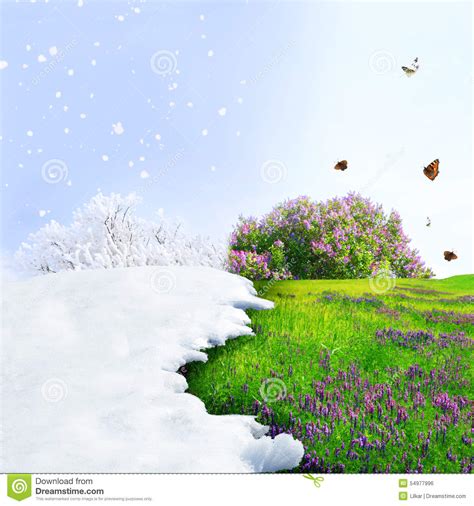 From Winter To Spring Stock Photo Image Of Magic Concept 54977996