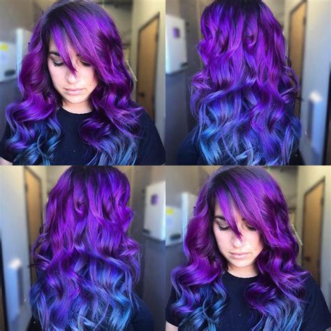 Stroke Of Midnight Purple And Electric Blue Color Melt By