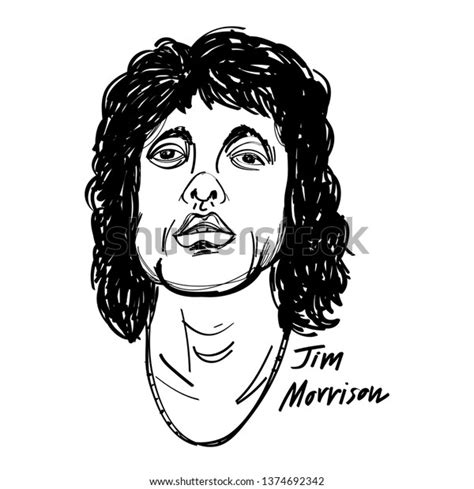Jim Morrison Vector Cartoon Illustration Stock Vector Royalty Free