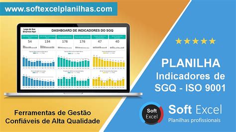 Planilha De Indicadores SGQ ISO 9001 Em Excel Softexcel