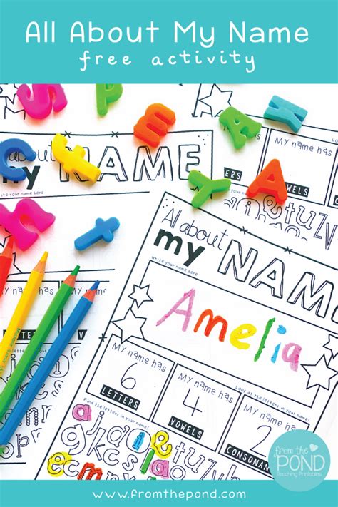 Name Art Project For Kids From The Pond