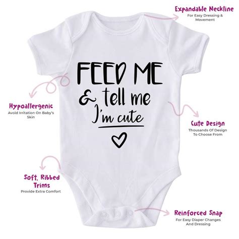 Feed Me And Tell Me Im Cute Onesie Best T For Babies Adorable Baby