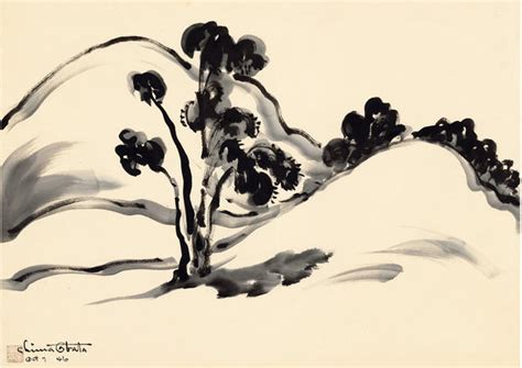 obata landscape with tree and hills sold egenolf gallery japanese prints