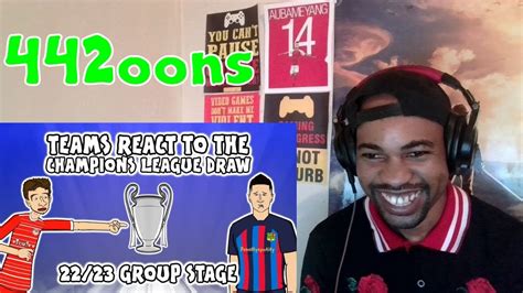 🏆teams react to the ucl group stage draw 22 23🏆 champions league parody reaction youtube