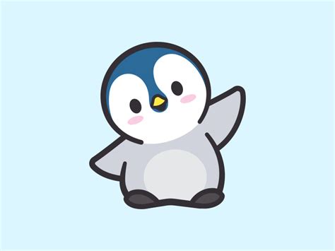 Baby Penguin By Carlos Puentes Cpuentesdesign Penguin Drawing Cute
