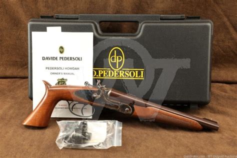Dpedersoli Howdah Vintage 45410 10 Double Barrel Pistol W Case