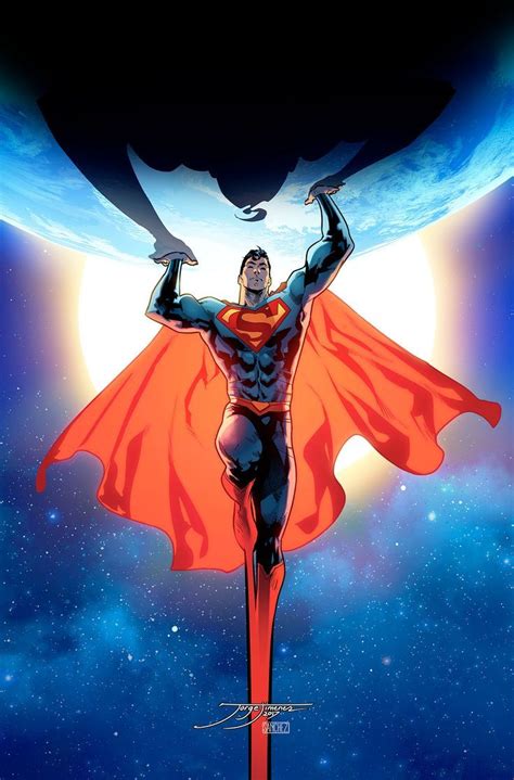 Superman Carrying The Weight Of The World On His Shoulders Literally