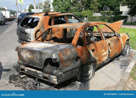 Burned Cars Editorial Image Image Of Foreign Street 32934090