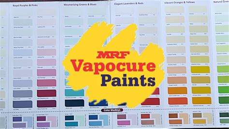 MRF Pu Wall Paint Shade Card Colour Shades YouTube