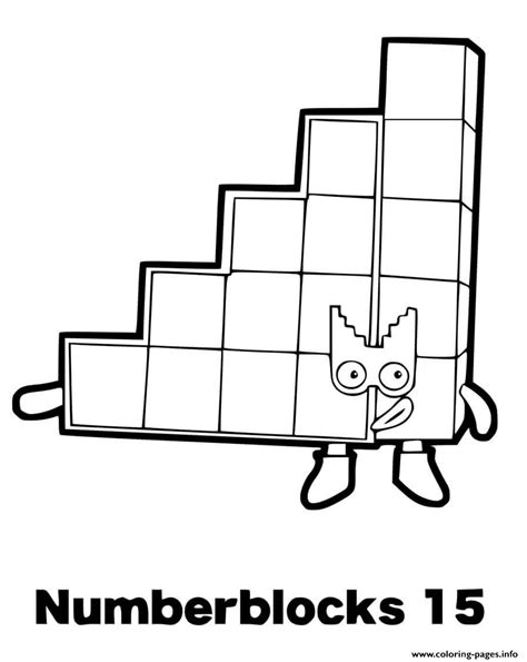 Numberblocks 9 Printable Coloring Page Coloring For K