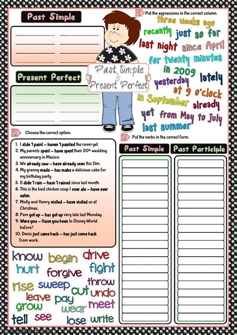 Present Perfect Or Past Simple Online Worksheet You Can Do The Exercises Online Or Download The