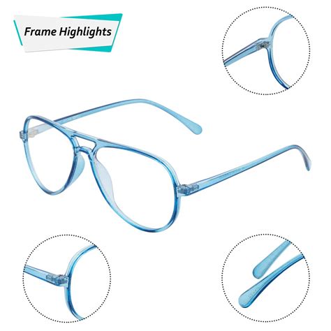 buy zyaden blue aviator unisex eyewear frame 1101 at