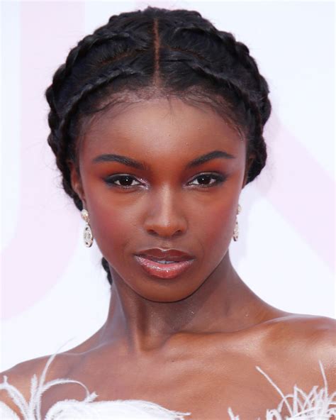 Leomie Anderson Ellemag Celebrity Hairstyles Black Women Hairstyles Braided Hairstyles Cool