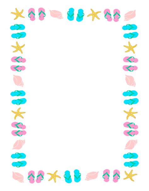 Beach Cliparts Borders Colorful And Fun Designs For Your Beach Themed