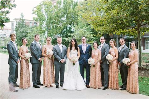 Must See Rose Gold Bridesmaid Dresses Paired With Blush Bouquets The Perfect Palette