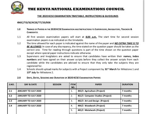 Read all the news on all national schools, extra county school, county schools and sub county schools in kenya. KCSE 2020 KNEC Examination Timetable pdf Download | Jambo News