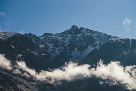 Premium Photo Giant Snowy Ridge And Valley With Mountain Lakes